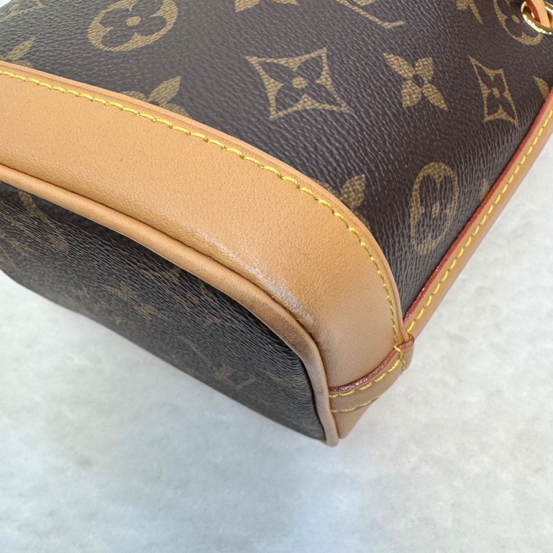 🔥不用4萬🫶🏻路易威登小水桶LV原花Nano Noe束口手把水桶包M81266-15