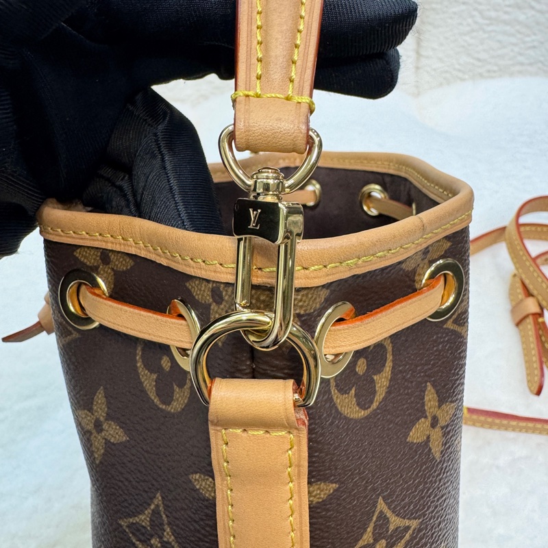 🔥不用4萬🫶🏻路易威登小水桶LV原花Nano Noe束口手把水桶包M81266-24