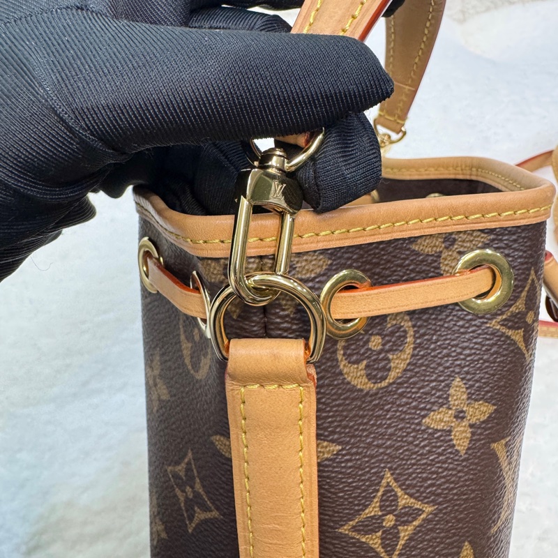 🔥不用4萬🫶🏻路易威登小水桶LV原花Nano Noe束口手把水桶包M81266-25