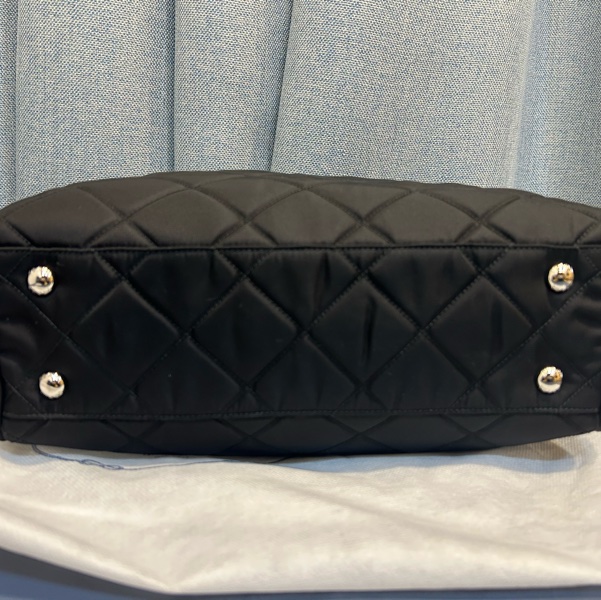 [特價] PRADA 普拉達 全新尼龍黑菱格紋肩背包 1BB903-9