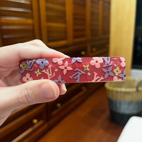 LV粉紫色髮夾