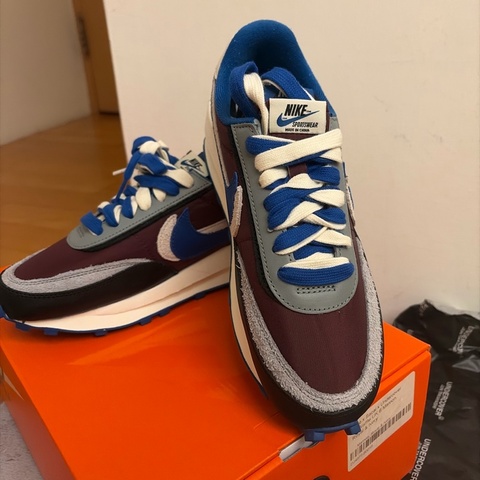 NIKE*SACAI*UNDERCOVER LDWaffle Maroon royal ivory 灰紫藍色運動鞋三方聯名鞋款