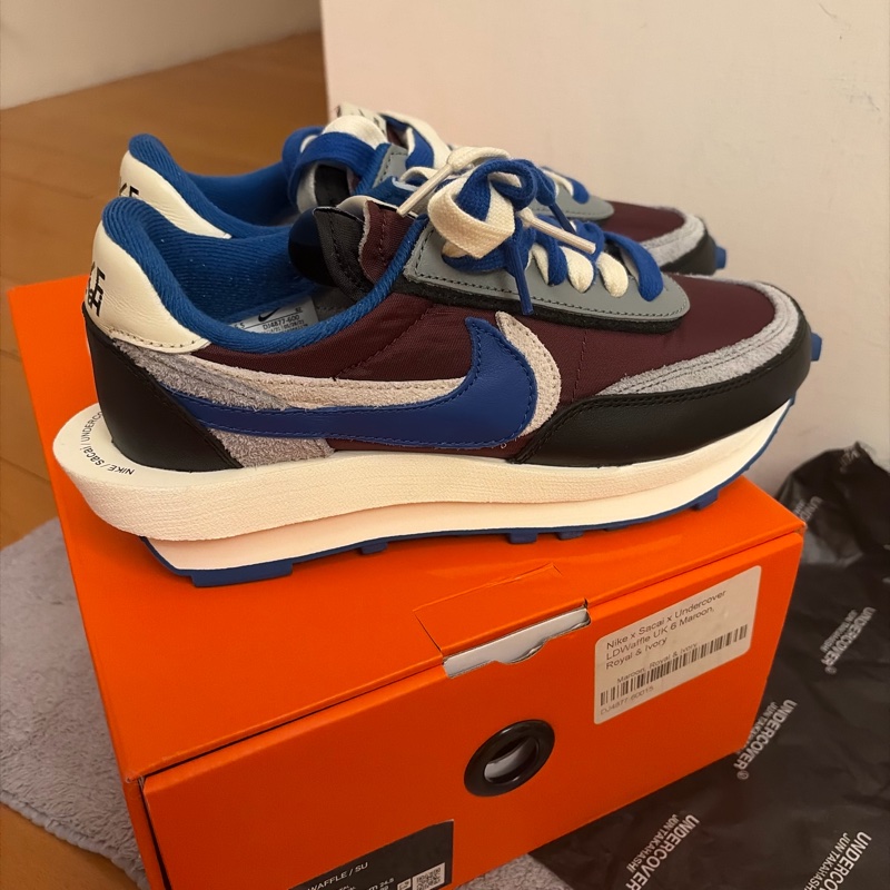 NIKE*SACAI*UNDERCOVER LDWaffle Maroon royal ivory 灰紫藍色運動鞋三方聯名鞋款-3