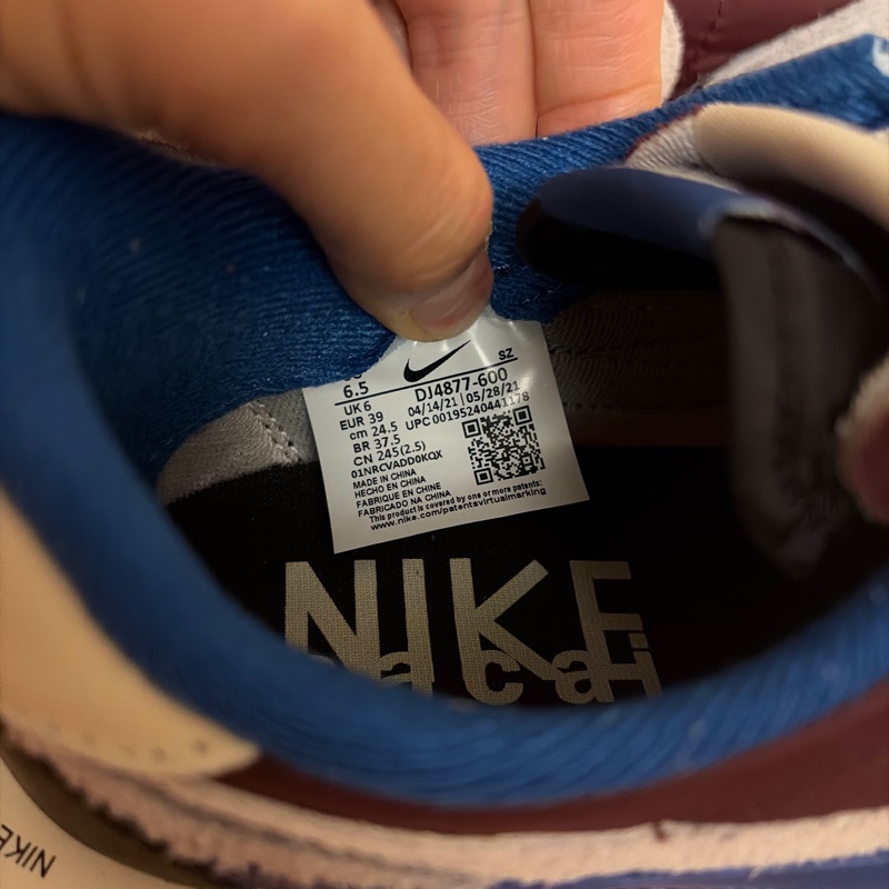 NIKE*SACAI*UNDERCOVER LDWaffle Maroon royal ivory 灰紫藍色運動鞋三方聯名鞋款-9