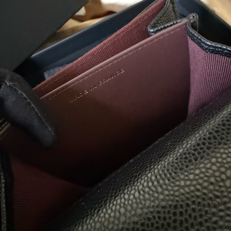 全新全配Chanel黑金雙層卡包聖誕包裝-9