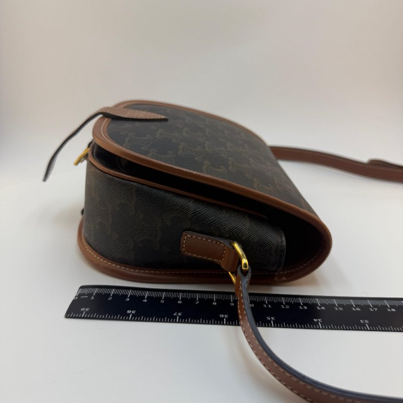 賽琳老花滿印馬鞍單肩斜挎包-1