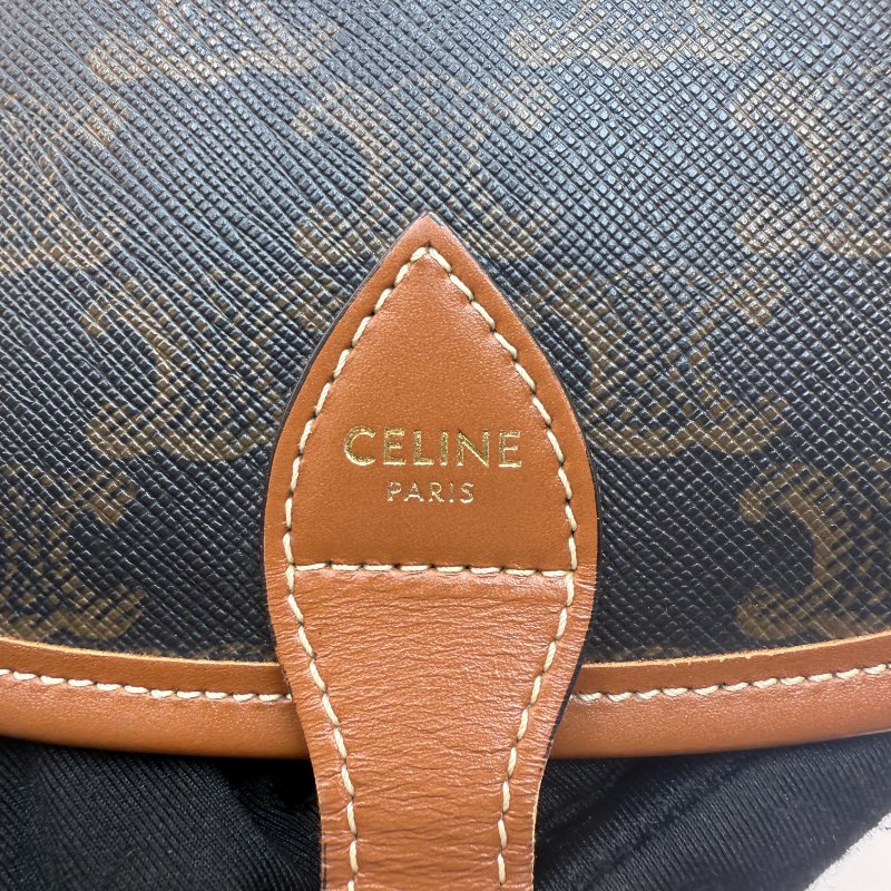 賽琳老花滿印馬鞍單肩斜挎包-4