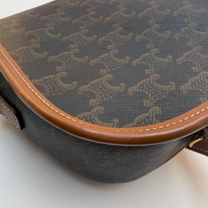 賽琳老花滿印馬鞍單肩斜挎包-10