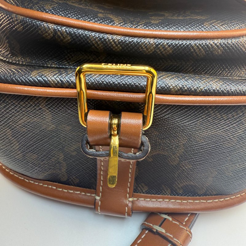 賽琳老花滿印馬鞍單肩斜挎包-14