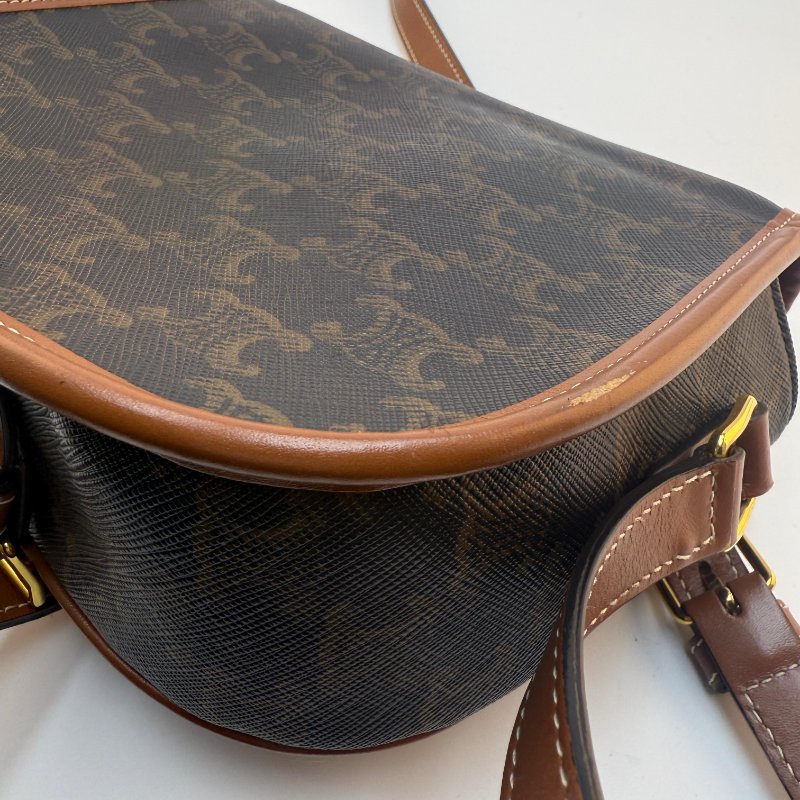 賽琳老花滿印馬鞍單肩斜挎包-18