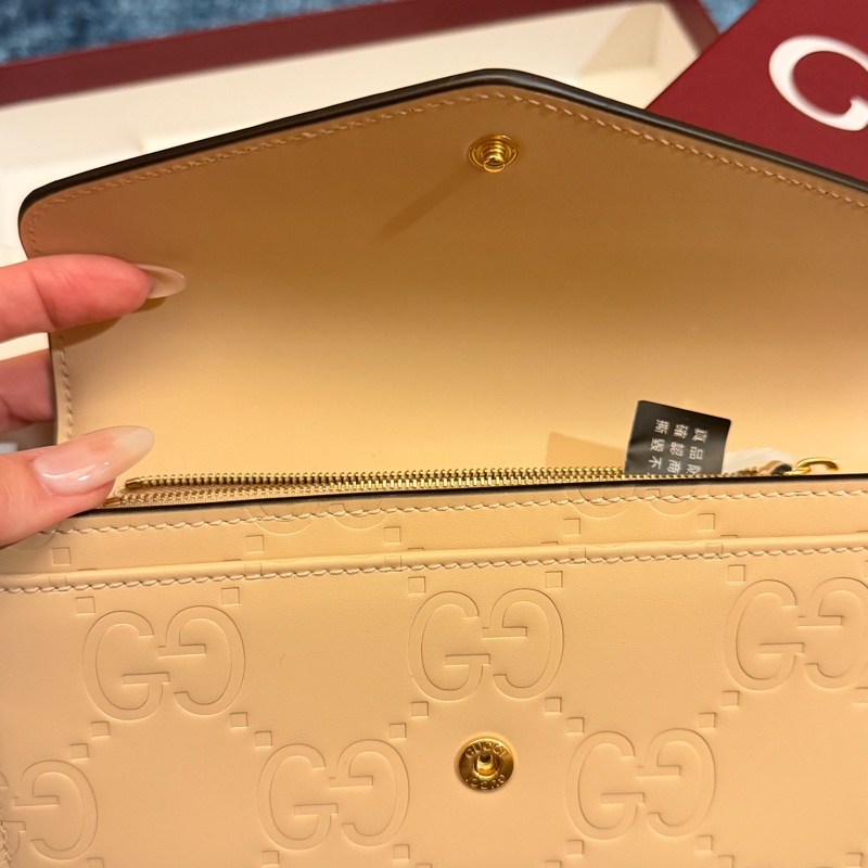 Gucci新款長夾-米白色-1