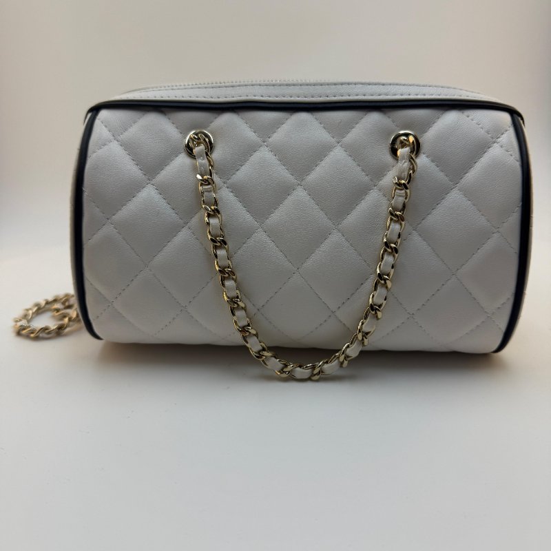 香奈兒白金黑標 2025 款保齡球單肩斜挎包-1