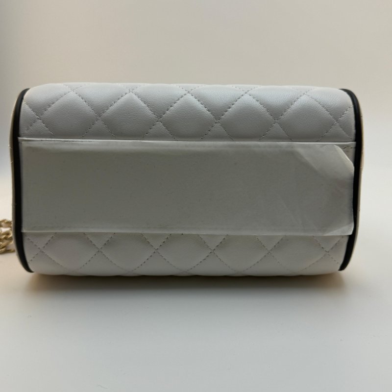 香奈兒白金黑標 2025 款保齡球單肩斜挎包-10