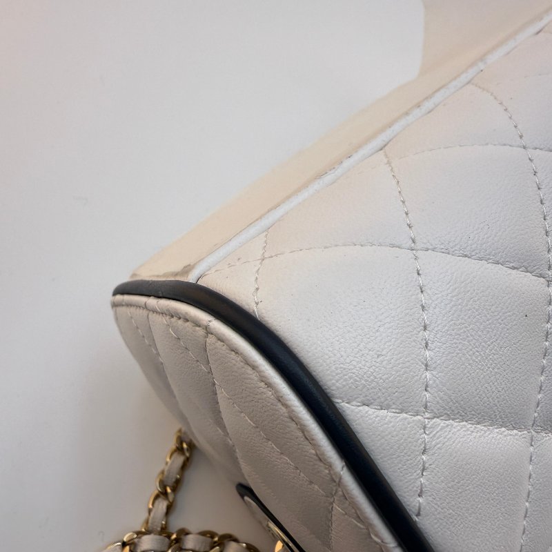 香奈兒白金黑標 2025 款保齡球單肩斜挎包-13