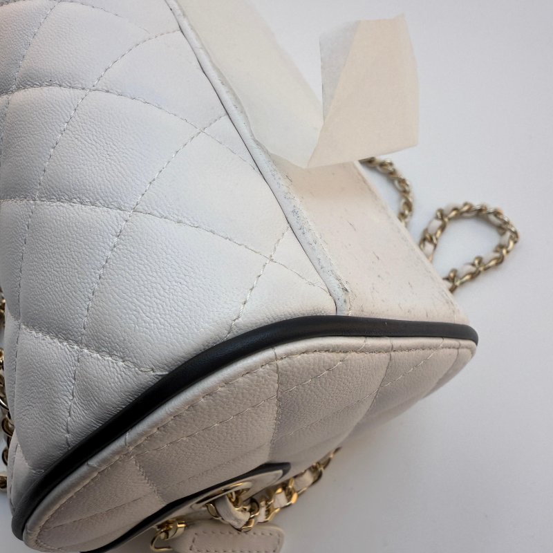 香奈兒白金黑標 2025 款保齡球單肩斜挎包-17