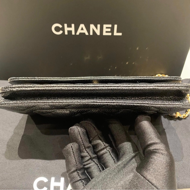 【98%新 ✨ 全網最抵】Chanel WOC 黑金 荔枝牛皮 31開-4