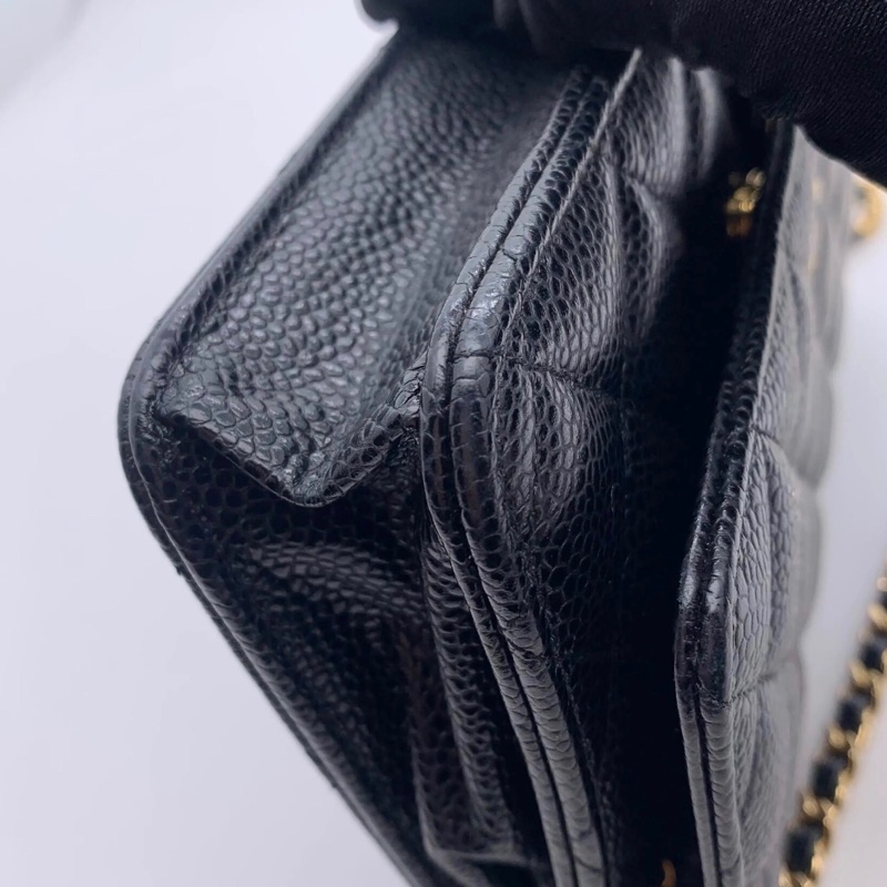 【98%新 ✨ 全網最抵】Chanel WOC 黑金 荔枝牛皮 31開-6