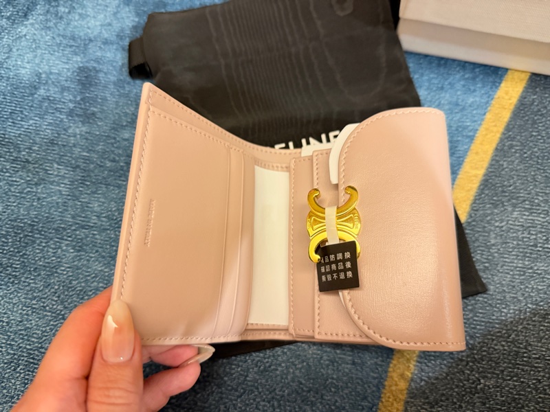 CELINE短夾-乾燥玫瑰色-2