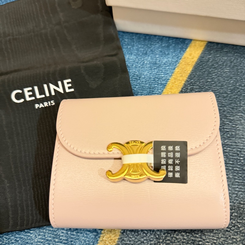 CELINE短夾-乾燥玫瑰色-4