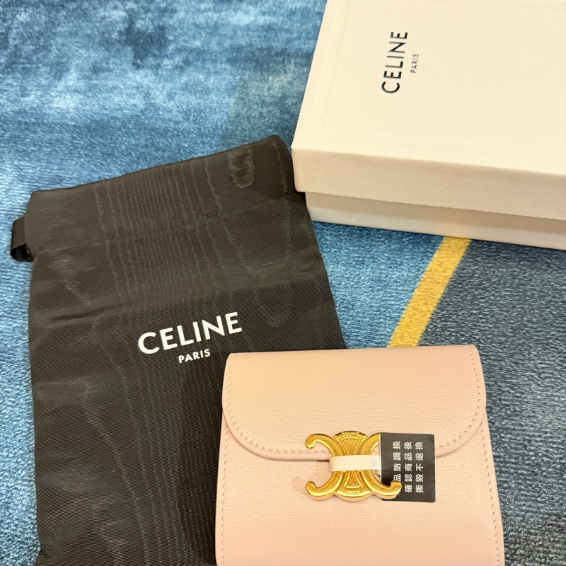 CELINE短夾-乾燥玫瑰色-5