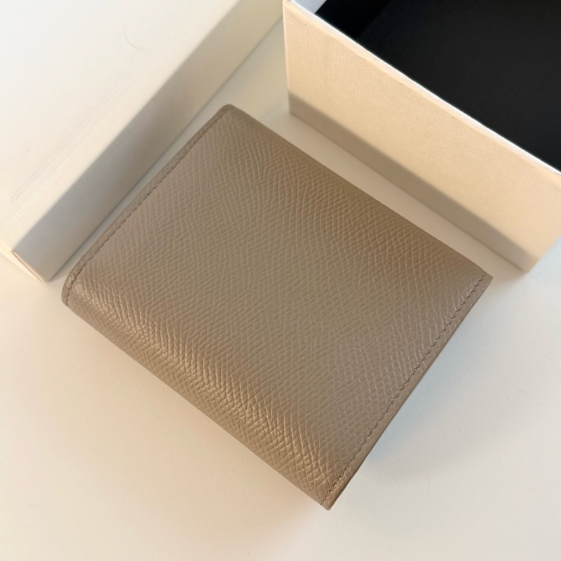 ✔️ Celine 粒面牛皮三折短夾（鵝卵石色）-2