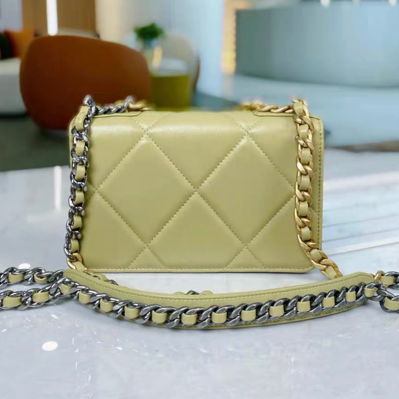 【96%新 ✨ 全網最抵】Chanel 19bag woc 羊皮 牛油果綠色 罕有色 芯片款-1