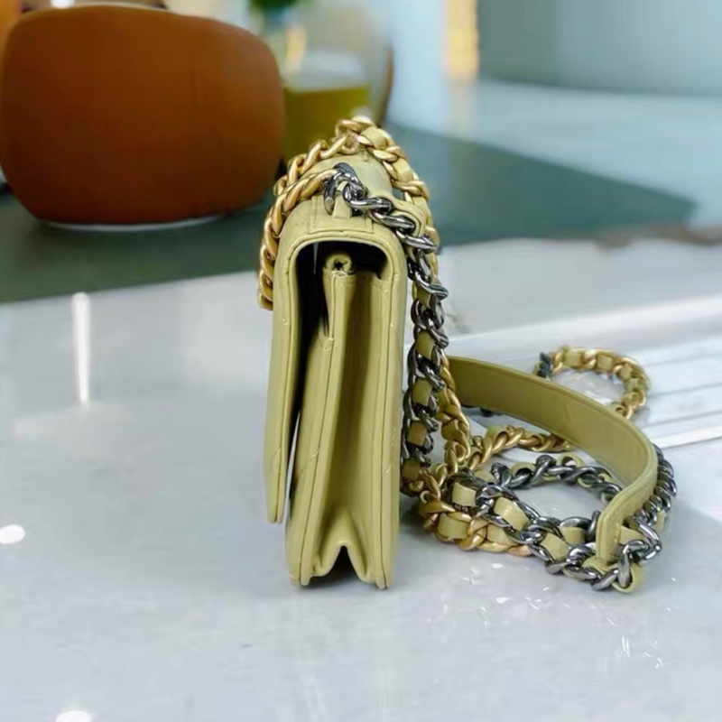 【96%新 ✨ 全網最抵】Chanel 19bag woc 羊皮 牛油果綠色 罕有色 芯片款-2