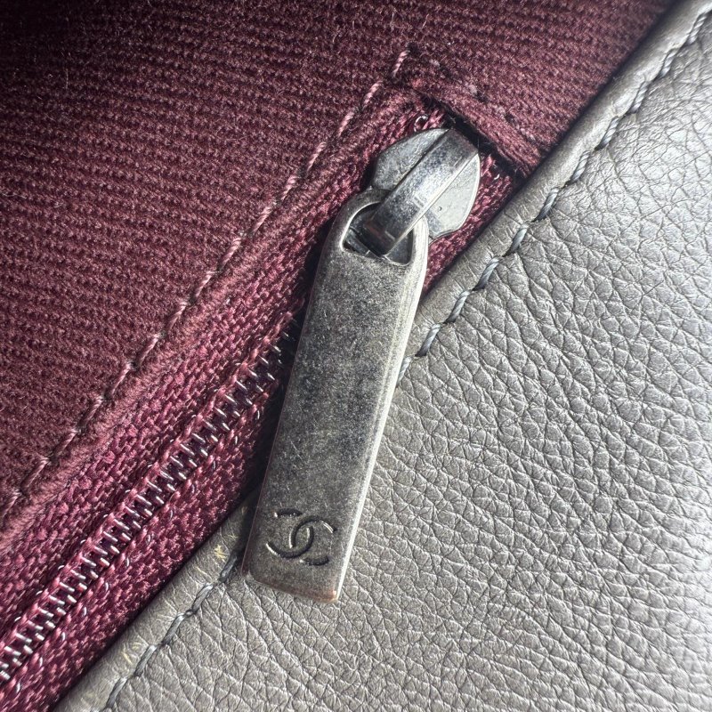 香奈兒 CF 季節款黑銀單肩斜挎包-9