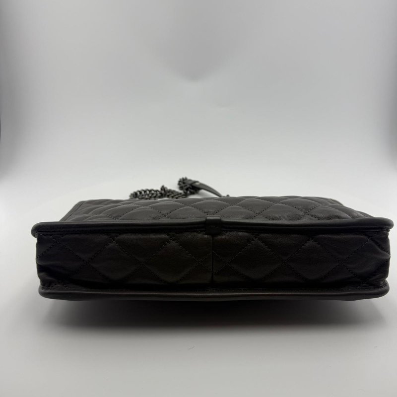 香奈兒 CF 季節款黑銀單肩斜挎包-16