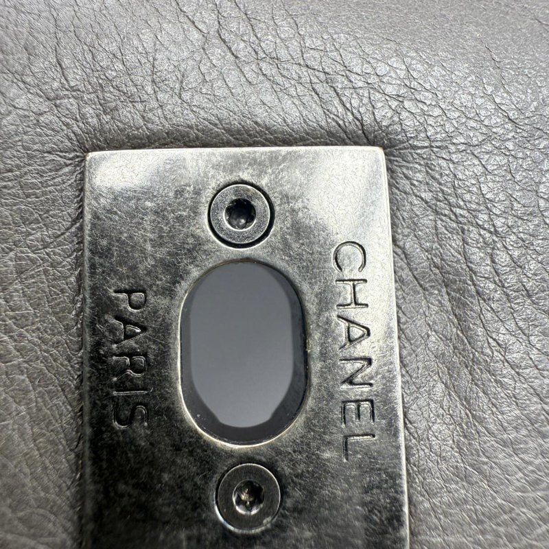 香奈兒 CF 季節款黑銀單肩斜挎包-22