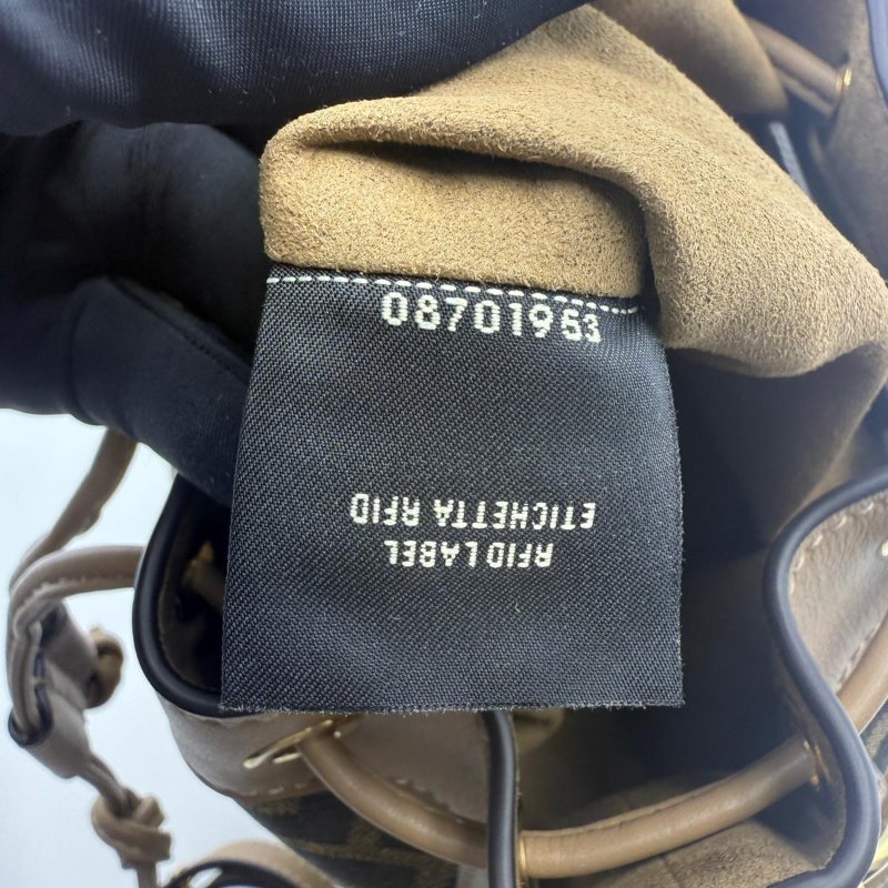 芬迪 Mon Tresor 老花抽繩水桶包-4