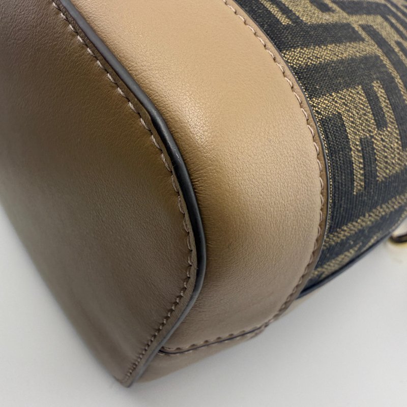 芬迪 Mon Tresor 老花抽繩水桶包-11