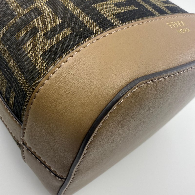 芬迪 Mon Tresor 老花抽繩水桶包-12