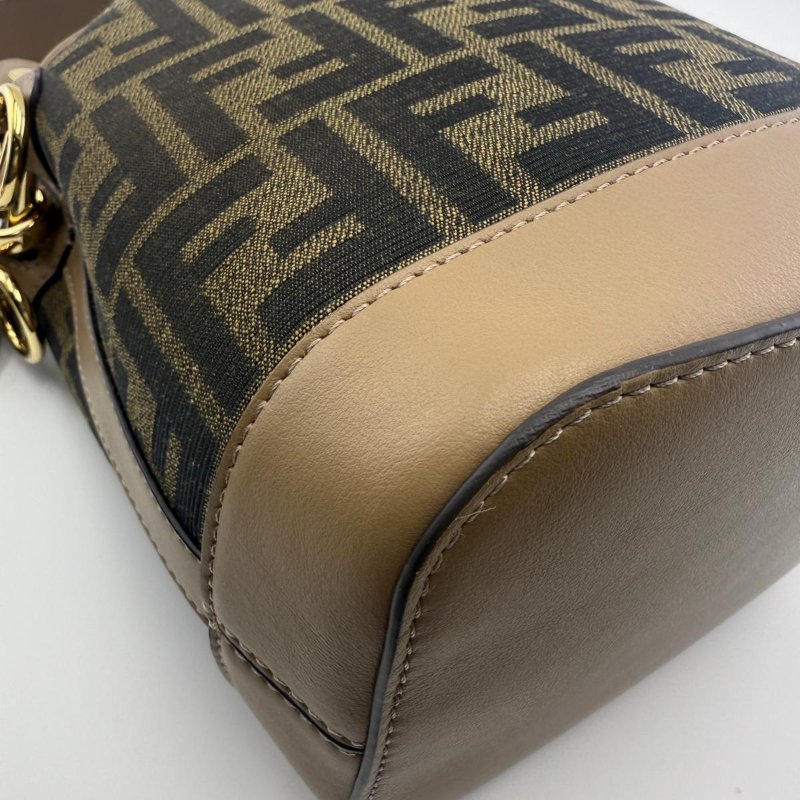 芬迪 Mon Tresor 老花抽繩水桶包-13