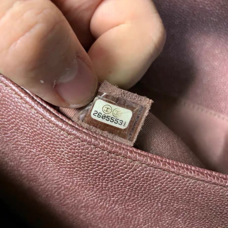 【98%新 ✨ 全網最抵】 Chanel leboy 中號 山形紋粉色 銀扣 荔枝牛皮 26開-8