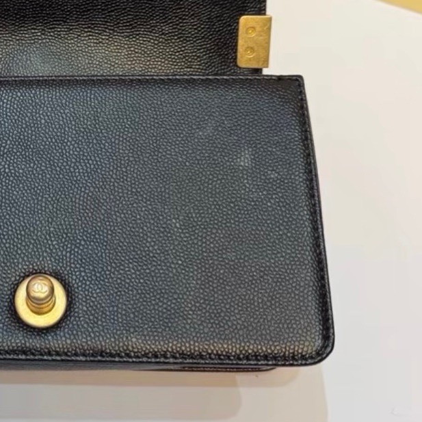 【96%新 ✨ 全網最低價】Chanel Leboy小號 24開 黑金山形紋 荔枝牛皮 鏈條包-8