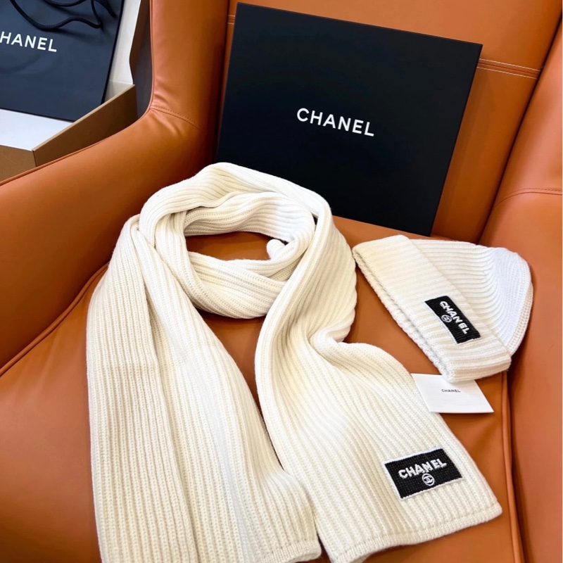 「M.Y精品」 Chanel 小香 圍巾 AA9552 奶油白-「加厚款」100%喀什米爾羊毛-4