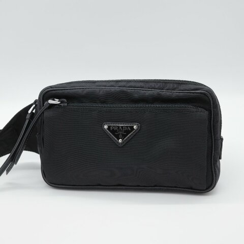 Prada 普拉達 Re-Nylon 黑色 再生尼龍  Saffiano 皮革 三用 肩斜 後背包 胸口包 腰包