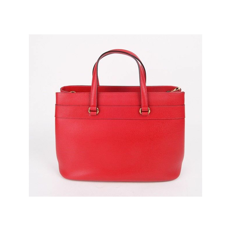 【包稅】GUCCI 馬階扣金色紅色兩用包-5