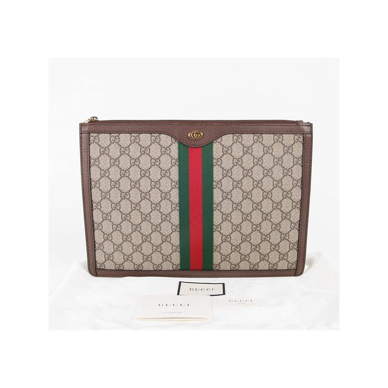 【包稅】GUCCI GG Supreme Ophidia Portfolio 手拿包 523359-7