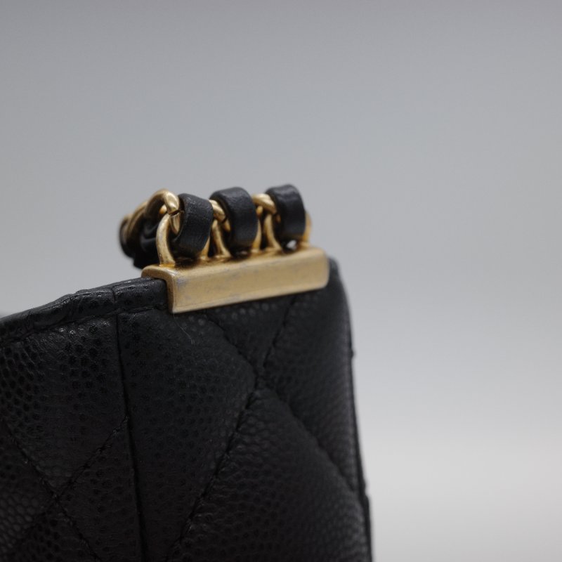 Chanel 香奈兒 Hobo 黑色 荔枝牛皮 月亮包 單肩包 腋下包-15