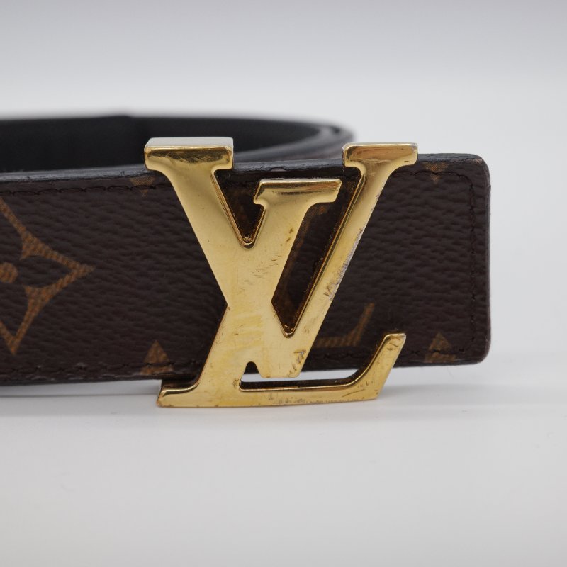 Louis Vuitton 路易威登 經典花紋 金釦 帆布 腰帶 皮帶-1