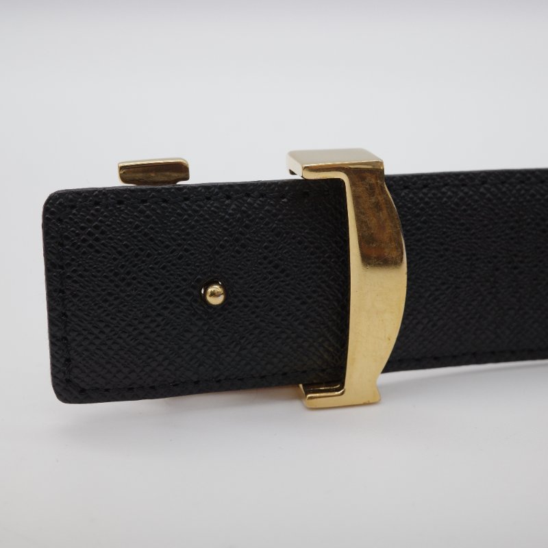 Louis Vuitton 路易威登 經典花紋 金釦 帆布 腰帶 皮帶-2