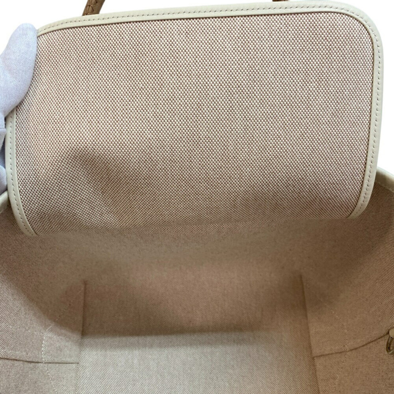 愛馬仕 B 字印記尖頂 25 手提包/托特包/肩包，米色，女士，Z0014848-8