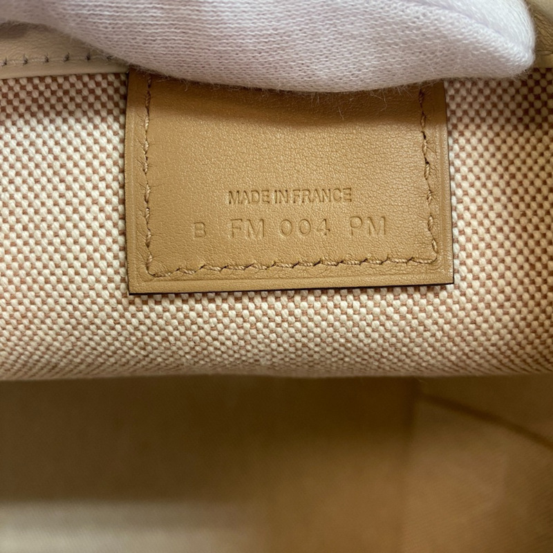 愛馬仕 B 字印記尖頂 25 手提包/托特包/肩包，米色，女士，Z0014848-10