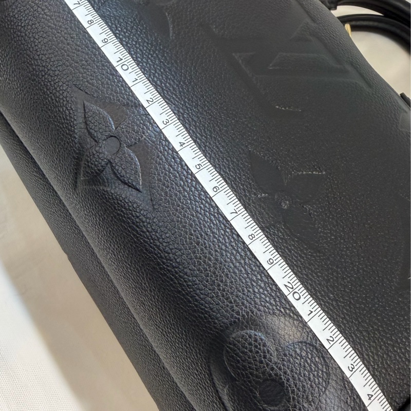Lv 經典款 M58951 SPEEDY Bondouliere25 黑色 皮革 壓紋波士頓-6