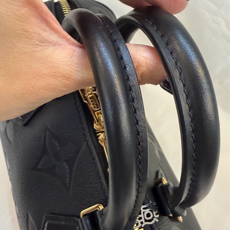 Lv 經典款 M58951 SPEEDY Bondouliere25 黑色 皮革 壓紋波士頓-27