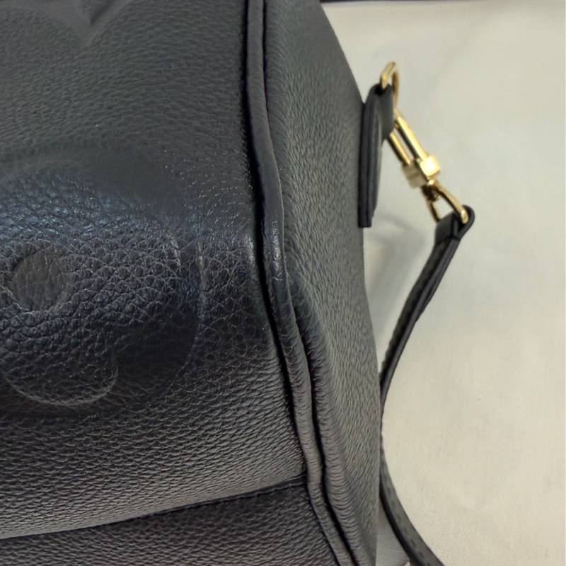 Lv 經典款 M58951 SPEEDY Bondouliere25 黑色 皮革 壓紋波士頓-29