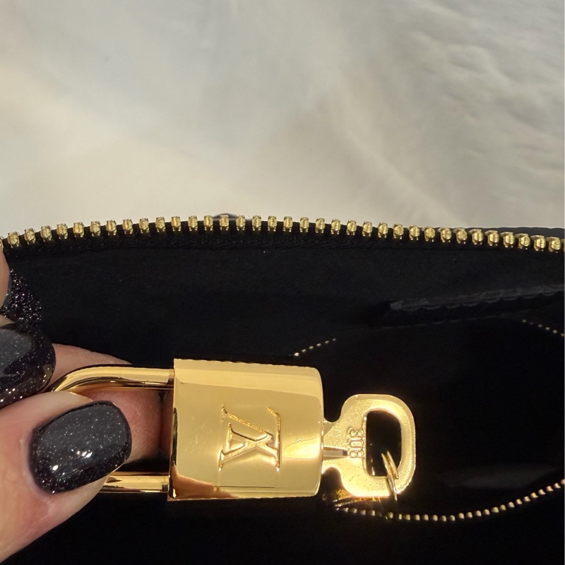 Lv 經典款 M58951 SPEEDY Bondouliere25 黑色 皮革 壓紋波士頓-42