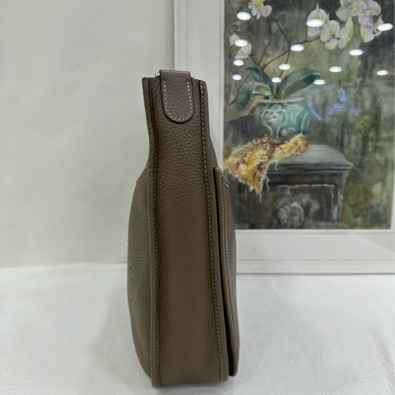 愛馬仕 evelyne 29大象灰銀扣伊芙琳單肩斜背包-3